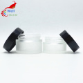 Wholesale clear luxury cosmetics jar glass 20ml for face cream with silver lid